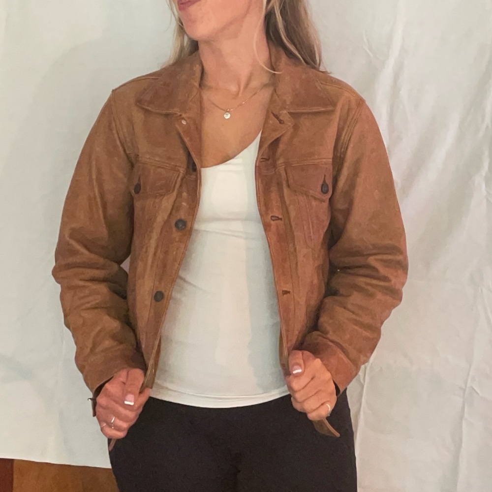 GAP Women's Brown Leather Jacket